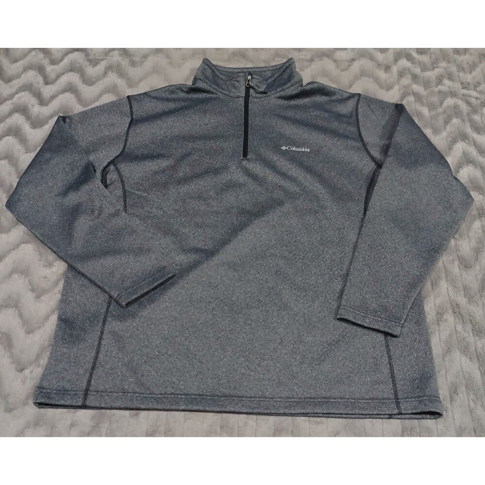 Columbia Mens Size XXL Gray 1/4 Zip Up Cowl Neck Pullover Sweatshirt
